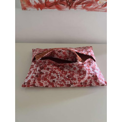 Essuie-tout lavable fleur rouge