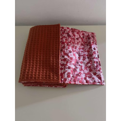 Essuie-tout lavable fleur rouge