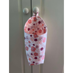 Panier à suspendre fleur rose