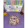 Petit panier rond papillons