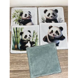 Panier et ses lingettes Joyeux Panda 1