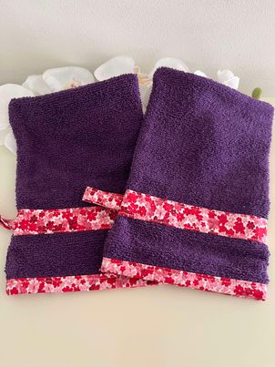 Lot de 2 gants de toilette