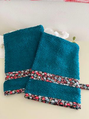 Lot de 2 gants de toilette