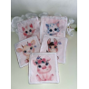 Lot 5 lingettes lavables animaux mignons