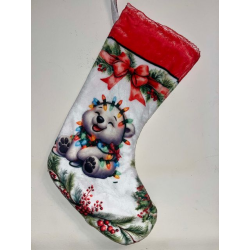 Chaussette de Noël petit ourson