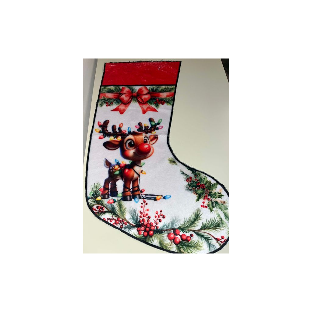 Chaussette de Noël petit renne